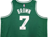Boston Celtics Jaylen Brown Autographed Green Nike Swingman Icon Edition Jersey Size 52 Beckett BAS Witness Stock #256848