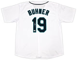 Seattle Mariners Jay Buhner Autographed White Jersey Beckett BAS Witness Stock #256887