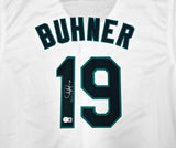 Seattle Mariners Jay Buhner Autographed White Jersey Beckett BAS Witness Stock #256887
