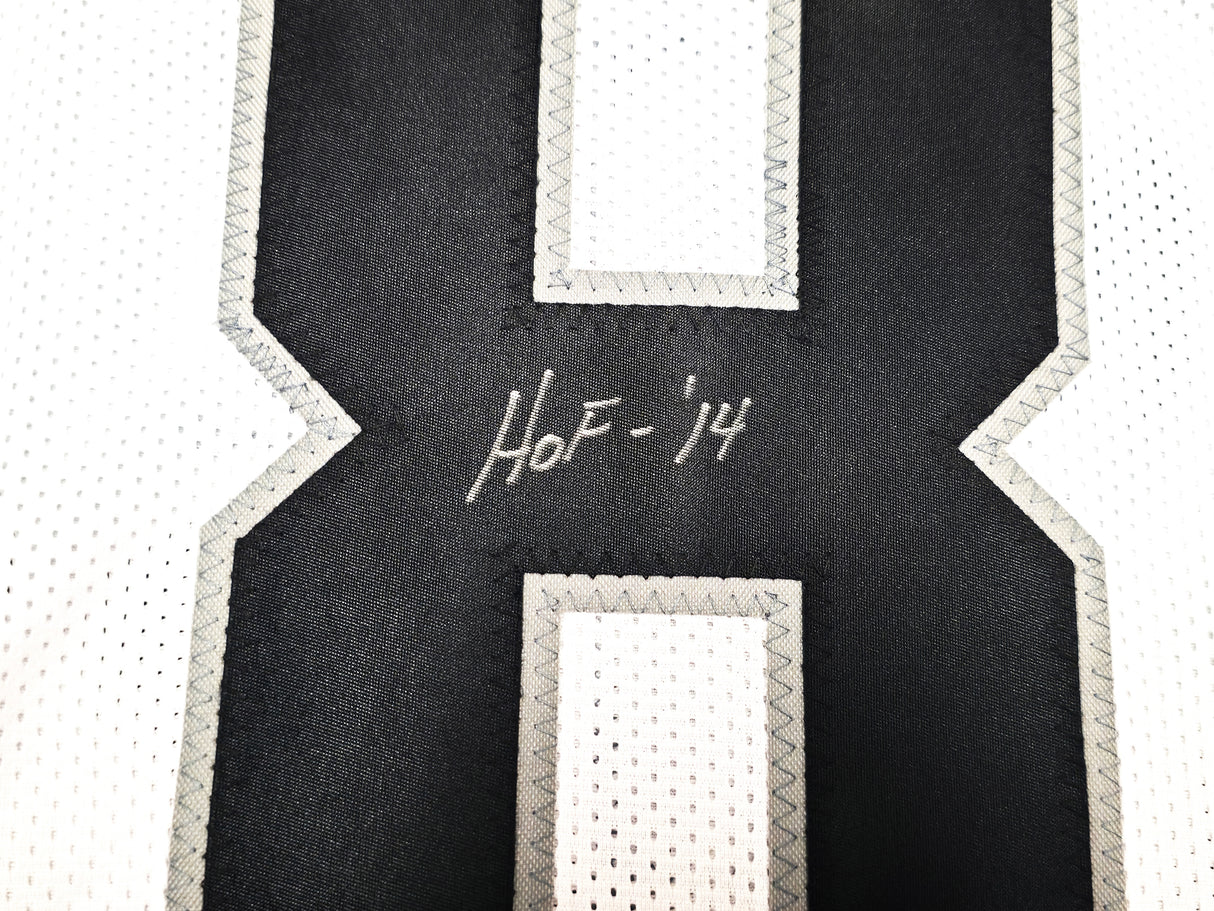 Oakland Raiders Ray Guy Autographed White Jersey "HOF 14" Beckett BAS QR Stock #256904