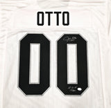 Oakland Raiders Jim Otto Autographed White Jersey GTSM Stock #256892