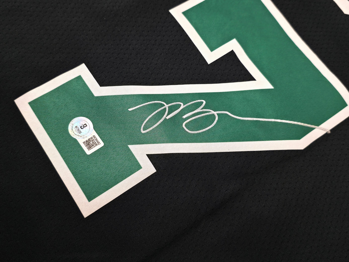 Boston Celtics Jaylen Brown Autographed Black Nike Swingman Statement Edition Jersey Size 52 Beckett BAS Witness Stock #256847