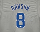 Chicago Cubs Andre Dawson Autographed Gray Jersey Beckett BAS Witness Stock #256893