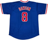 Chicago Cubs Andre Dawson Autographed Blue Jersey Beckett BAS Witness Stock #256897