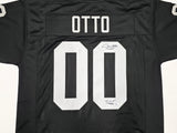 Oakland Raiders Jim Otto Autographed Black Jersey GTSM Stock #256891