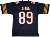 Chicago Bears Mike Ditka Autographed Blue Jersey Beckett BAS QR Stock #256839
