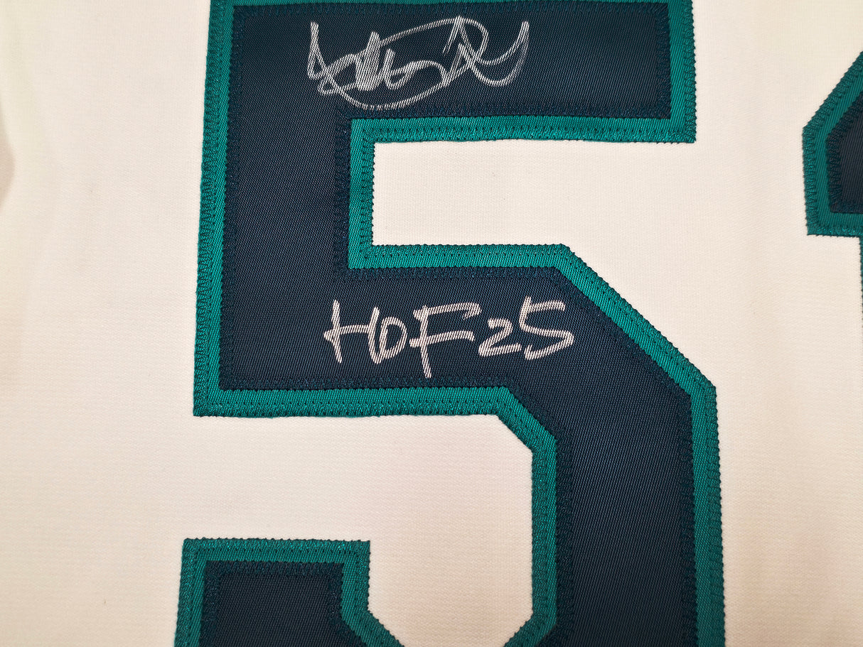 Seattle Mariners Ichiro Suzuki Autographed White Authentic Mitchell & Ness Cooperstown Authentic Collection 2001 ASG Patch Rookie Jersey Size 52 "HOF 25" IS Holo & Beckett BAS Witness Stock #256854