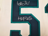 Seattle Mariners Ichiro Suzuki Autographed White Authentic Mitchell & Ness Cooperstown Authentic Collection 2001 ASG Patch Rookie Jersey Size 52 "HOF 25" IS Holo & Beckett BAS Witness Stock #256854