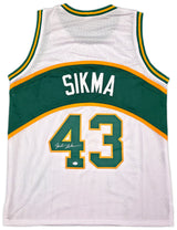 Seattle Supersonics Jack Sikma Autographed White Jersey MCS Holo Stock #256727
