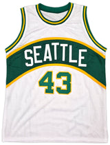 Seattle Supersonics Jack Sikma Autographed White Jersey MCS Holo Stock #256727