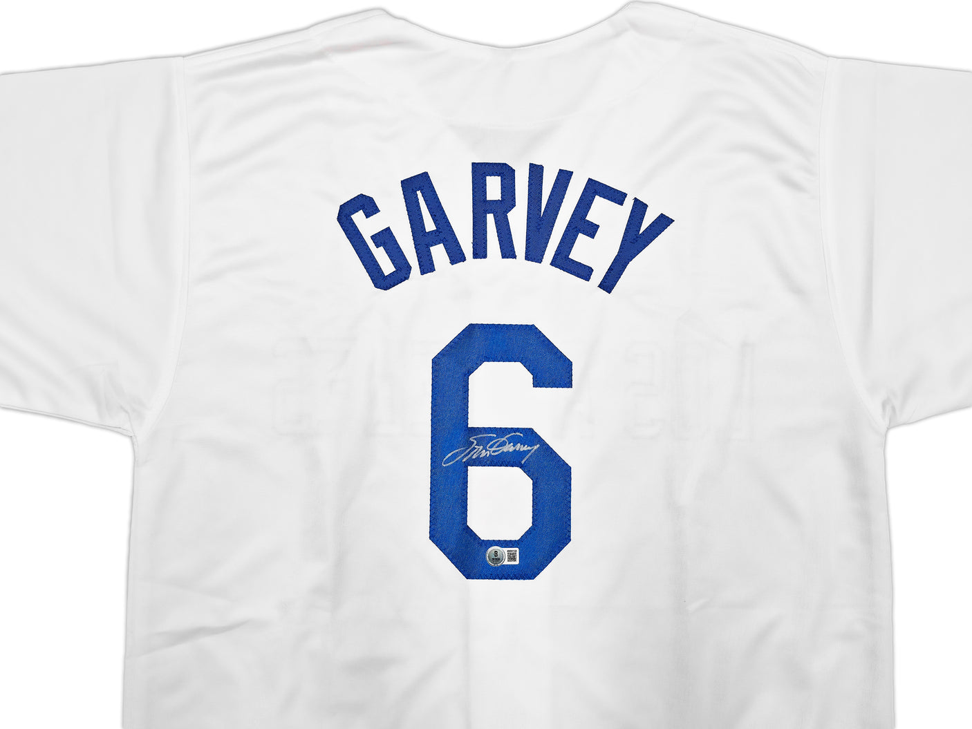Los Angeles Dodgers Steve Garvey Autographed White Jersey Beckett BAS Witness Stock #256840
