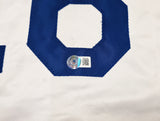 Los Angeles Dodgers JD Martinez Autographed White Jersey Beckett BAS Witness Stock #256899