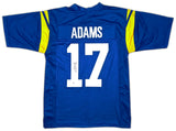 Los Angeles Rams Davante Adams Autographed Blue Jersey Beckett BAS Witness Stock #256898