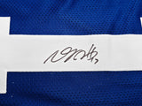 Los Angeles Rams Davante Adams Autographed Blue Jersey Beckett BAS Witness Stock #256898