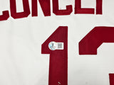 Cincinnati Reds Dave Concepcion Autographed White Nike Cooperstown Collection Jersey Beckett BAS QR Stock #256920