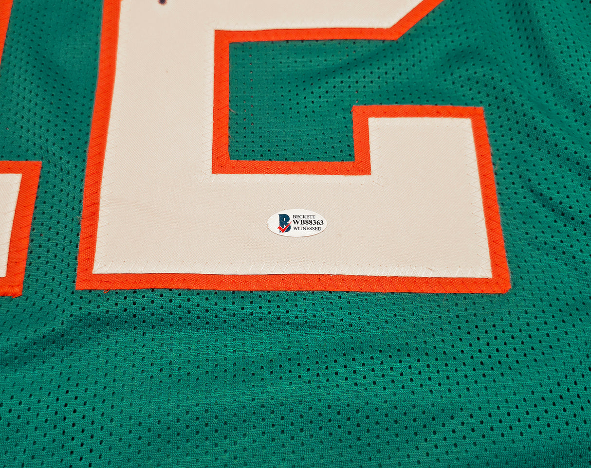 Miami Dolphins Bob Griese Autographed Teal Jersey Beckett BAS Witness Stock #256900