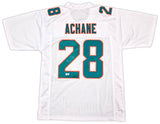 Miami Dolphins De'Von Achane Autographed White Jersey Beckett BAS Witness Stock #256916