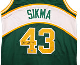 Seattle Supersonics Jack Sikma Autographed Green Jersey MCS Holo Stock #256726