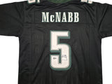 Philadelphia Eagles Donovan McNabb Autographed Black Jersey Beckett BAS Witness Stock #256860