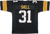 Pittsburgh Steelers Donnie Shell Autographed Black Jersey "HOF 20" Beckett BAS Witness Stock #256861