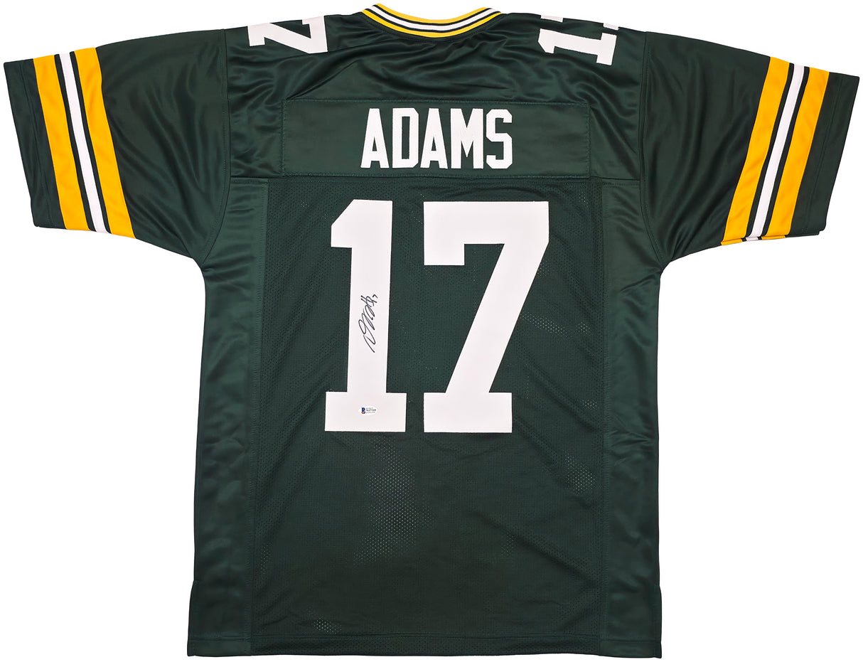 Green Bay Packers Davante Adams Autographed Green Jersey Beckett BAS Witness Stock #256914