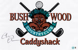 Chevy Chase Autographed 12x18 White Caddyshack Pin Flag Beckett BAS QR Stock #256733