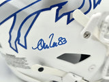 Jim Kelly, Thurman Thomas & Andre Reed Autographed Buffalo Bills Rivalries White Full Size Authentic Hyper Speed Flex Helmet Beckett BAS Witness Stock #256868