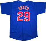 Chicago Cubs Michael Busch Autographed Blue Jersey Beckett BAS Witness Stock #256913