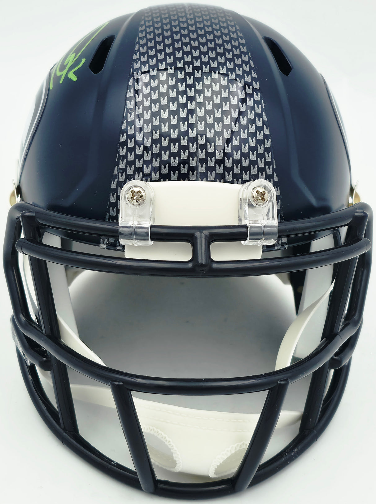 Zach Charbonnet Autographed Seattle Seahawks Blue Speed Mini Helmet MCS Holo Stock #256967