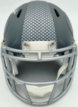 Zach Charbonnet Autographed Seattle Seahawks Slate Silver Speed Mini Helmet MCS Holo Stock #256970