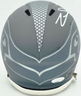 Zach Charbonnet Autographed Seattle Seahawks Slate Silver Speed Mini Helmet MCS Holo Stock #256970