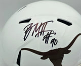 Byron Murphy II Autographed Texas Longhorns White Full Size Speed Replica Helmet MCS Holo Stock #256949