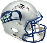 Nick Emmanwori Autographed Seattle Seahawks 1983-2001 Throwback Silver Full Size Speed Replica Helmet Beckett BAS Witness Stock #260085