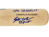 The Sandlot Movie Cast Autographed Blonde Louisville Slugger Baseball Bat With 8 Signatures Beckett BAS Witness Stock #260070