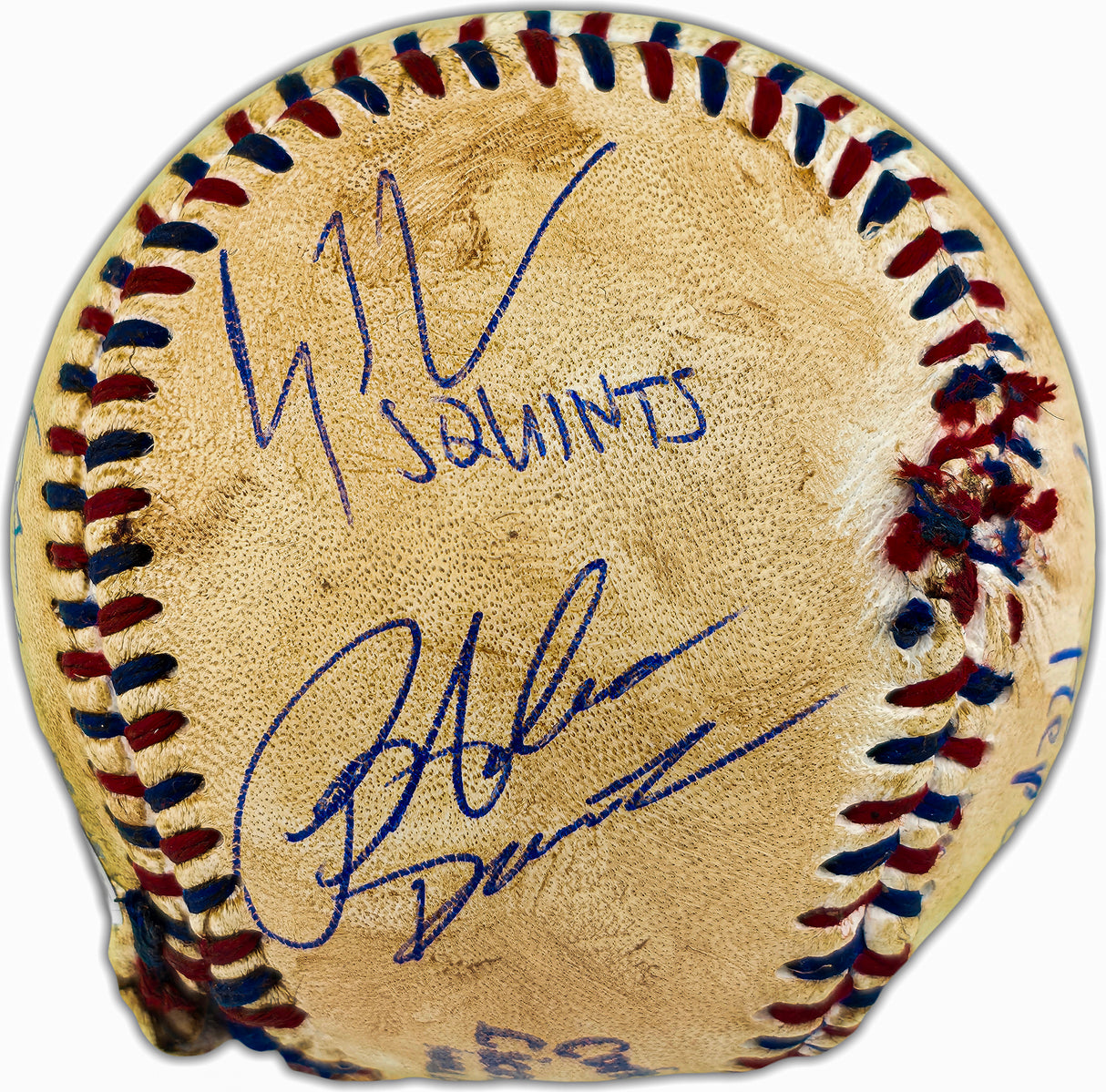 The Sandlot Movie Cast Autographed Replica Babe Ruth Signed Movie Prop Baseball With 8 Signatures Beckett BAS Witness Stock #260067