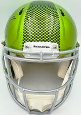 Kam Chancellor Autographed Seattle Seahawks Flash Green Full Size Speed Authentic Helmet "Bam Bam" Beckett BAS Witness Stock #258287