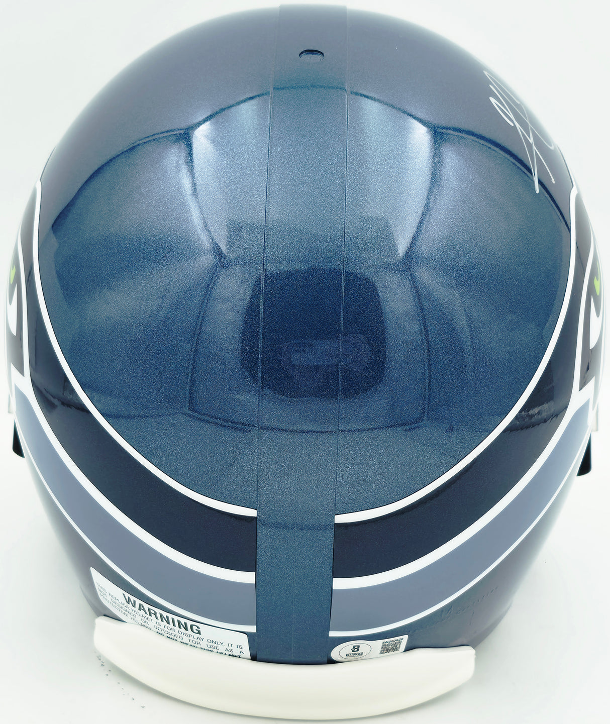 Kam Chancellor Autographed Seattle Seahawks Blue 2002-2011 Throwback Full Size VSR4 Replica Helmet Beckett BAS Witness Stock #258289