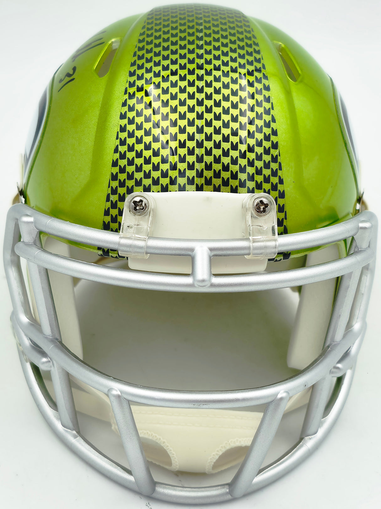 Kam Chancellor Autographed Seattle Seahawks Flash Green Speed Mini Helmet Beckett BAS Witness Stock #259853