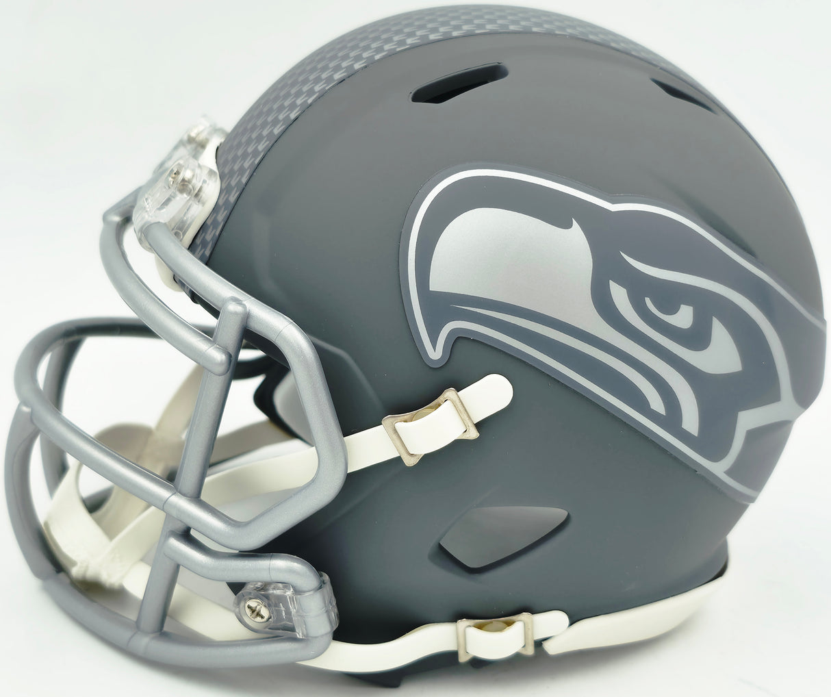 Kam Chancellor Autographed Seattle Seahawks Slate Silver Speed Mini Helmet Beckett BAS Witness Stock #259854