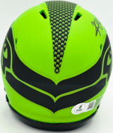 Kam Chancellor Autographed Seattle Seahawks Rave Green Speed Mini Helmet Beckett BAS Witness Stock #259857