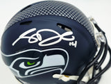 Sam Darnold Autographed Seattle Seahawks Blue Speed Mini Helmet Beckett BAS Witness Stock #261514
