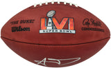 Aaron Donald Autographed Los Angeles Rams Official Super Bowl LVI Logo Leather Football Beckett BAS Witness Stock #261458
