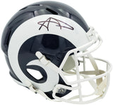 Aaron Donald Autographed Los Angeles Rams Blue Full Size Speed Replica Helmet Beckett BAS Witness Stock #261455