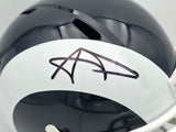 Aaron Donald Autographed Los Angeles Rams Blue Full Size Speed Replica Helmet Beckett BAS Witness Stock #261455