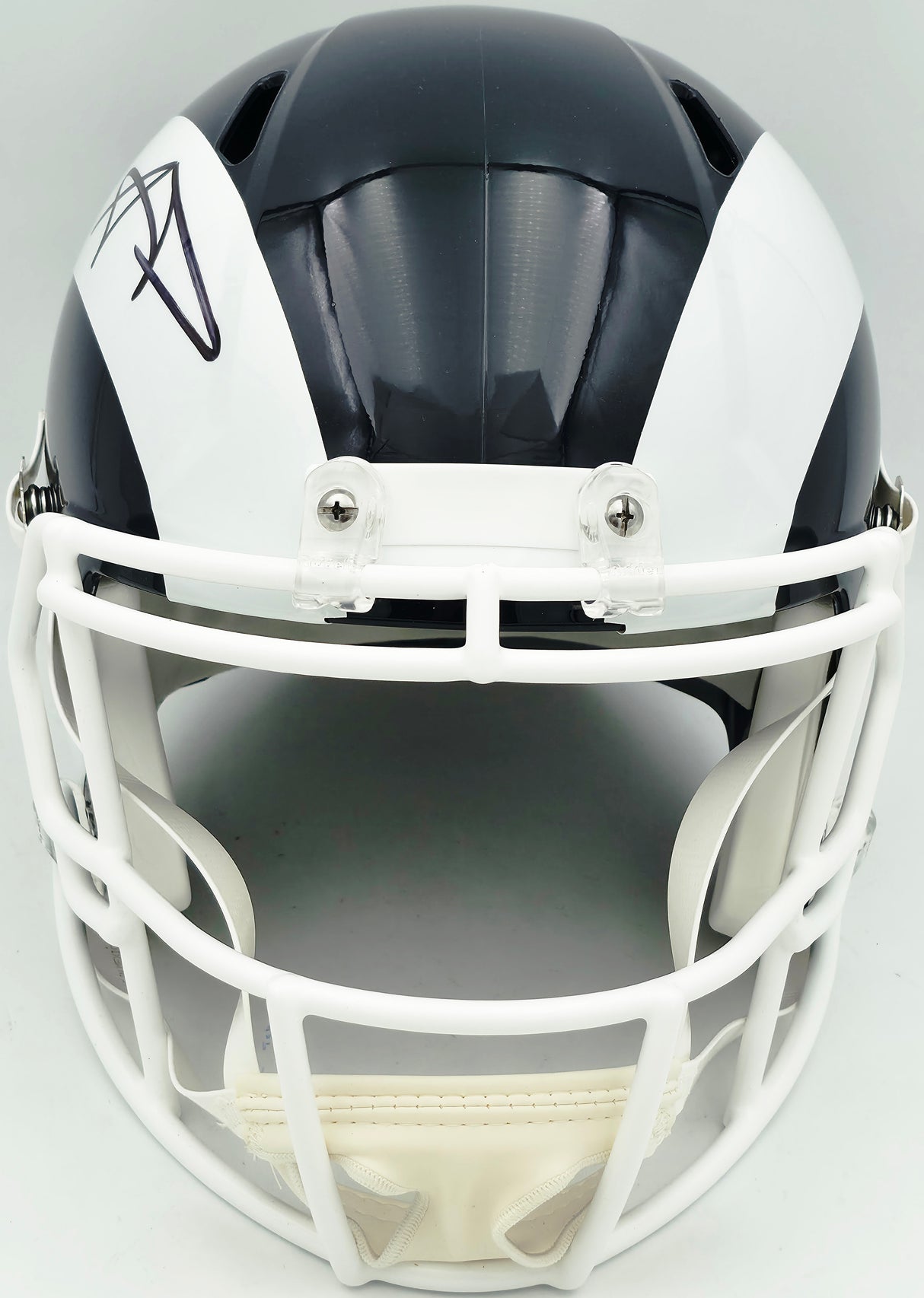 Aaron Donald Autographed Los Angeles Rams Blue Full Size Speed Replica Helmet Beckett BAS Witness Stock #261455