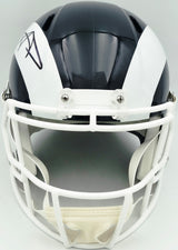 Aaron Donald Autographed Los Angeles Rams Blue Full Size Speed Replica Helmet Beckett BAS Witness Stock #261455