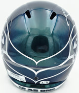 Sam Darnold Autographed Seattle Seahawks Metallic Green Rivalries Full Size Speed Replica Helmet Beckett BAS Witness Stock #261507