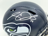 Sam Darnold Autographed Seattle Seahawks Blue Super Bowl LX Champions Logo Full Size Speed Replica Helmet Beckett BAS Witness Stock #261508