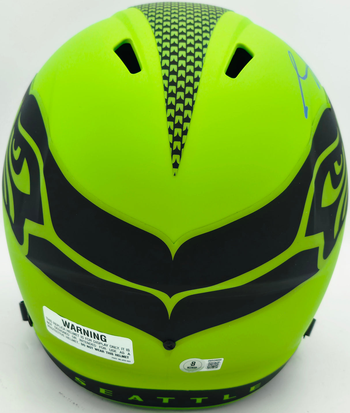 Sam Darnold Autographed Seattle Seahawks Rave Green Full Size Speed Replica Helmet Beckett BAS Witness Stock #261512