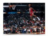 Michael Jordan Autographed 1988 Slam Dunk Contest 30x40 Photo Chicago Bulls UDA Holo Stock #261628
